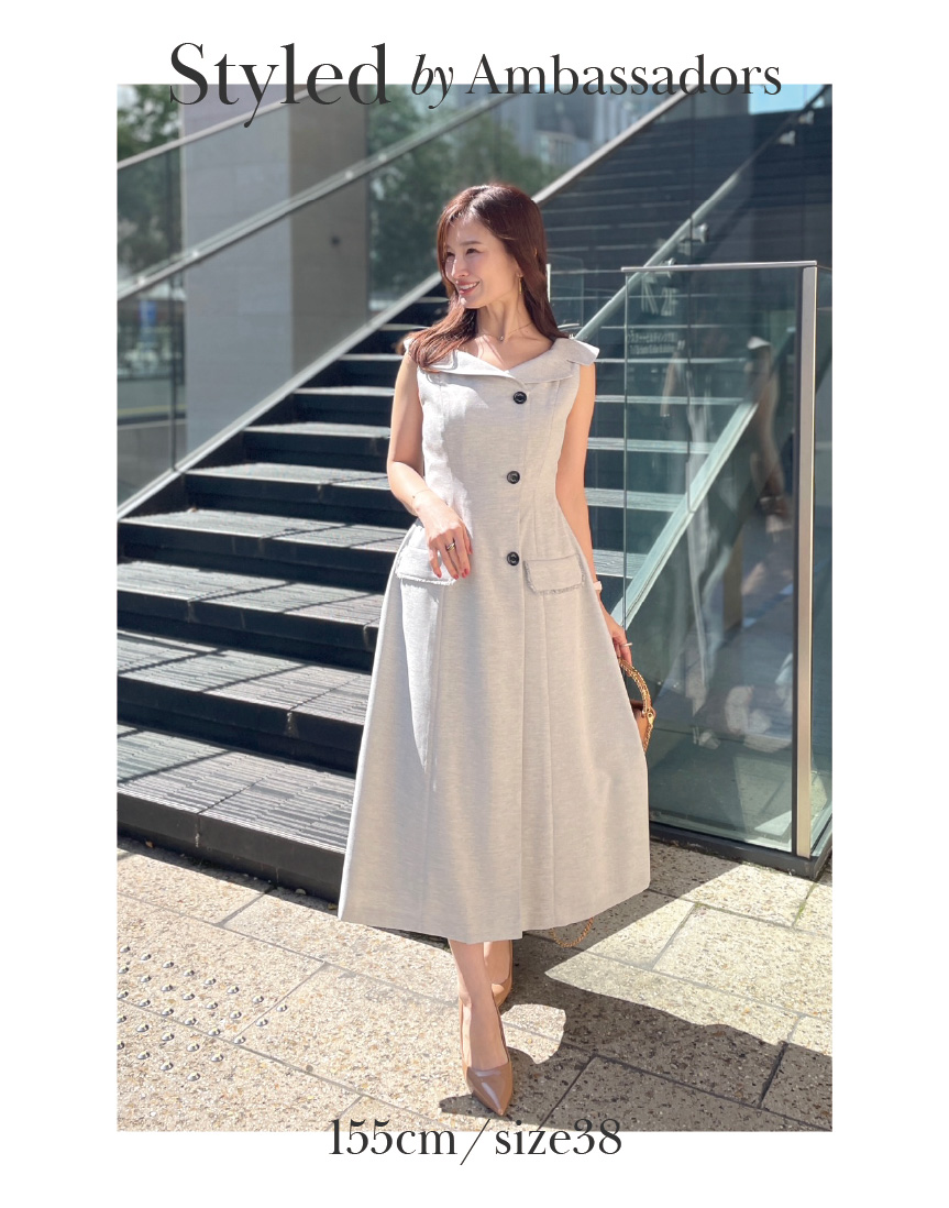 アンバサダーが着る美香さんコラボ大人のラップ風ワンピース