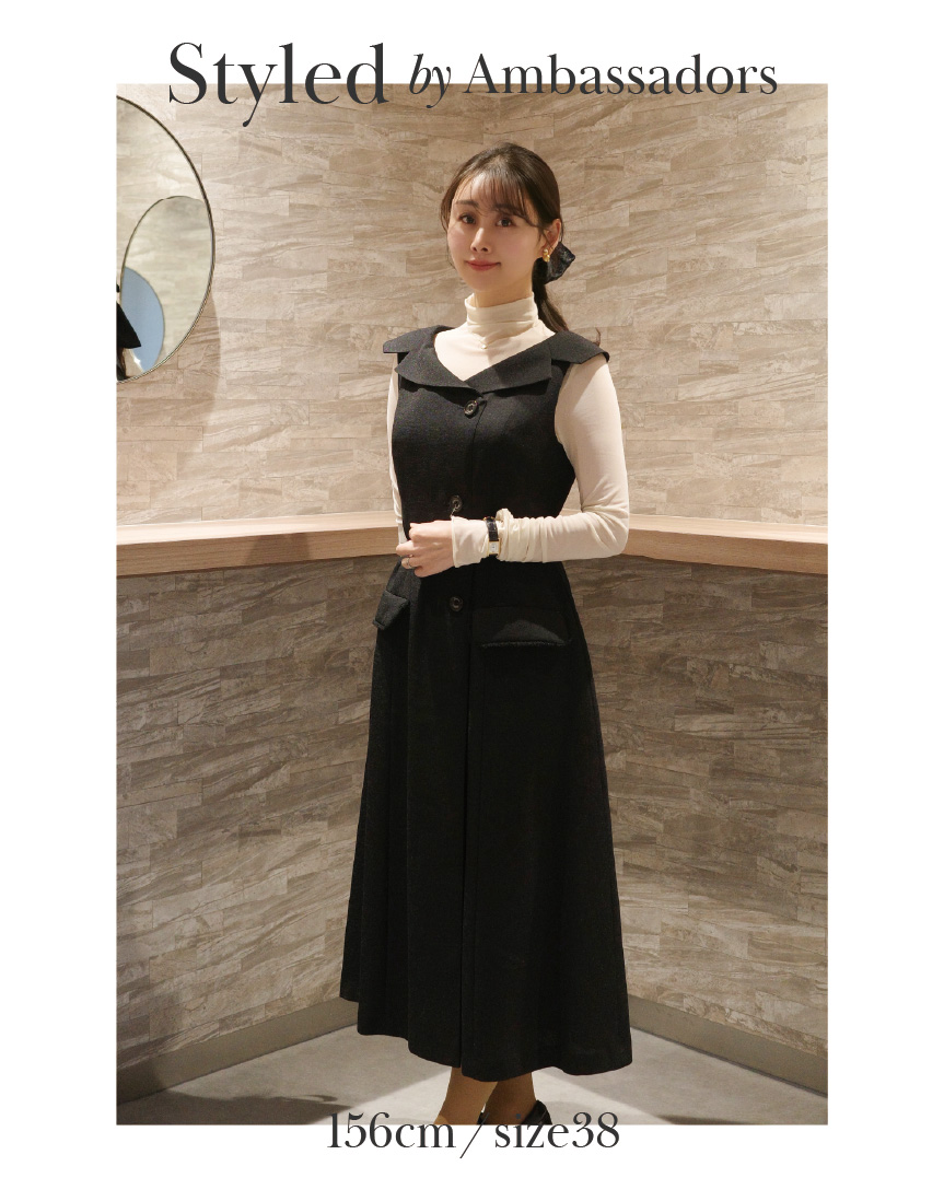 アンバサダーが着る美香さんコラボ大人のラップ風ワンピース