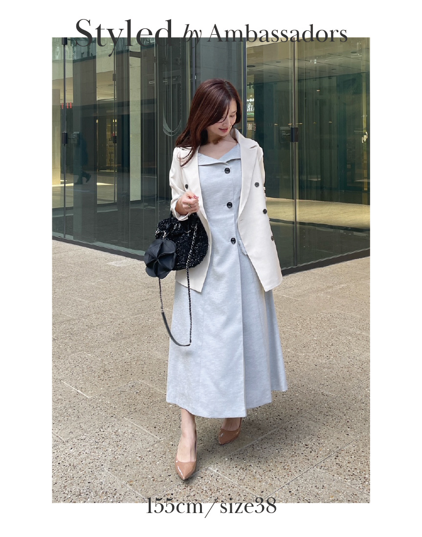 アンバサダーが着る美香さんコラボ大人のラップ風ワンピース