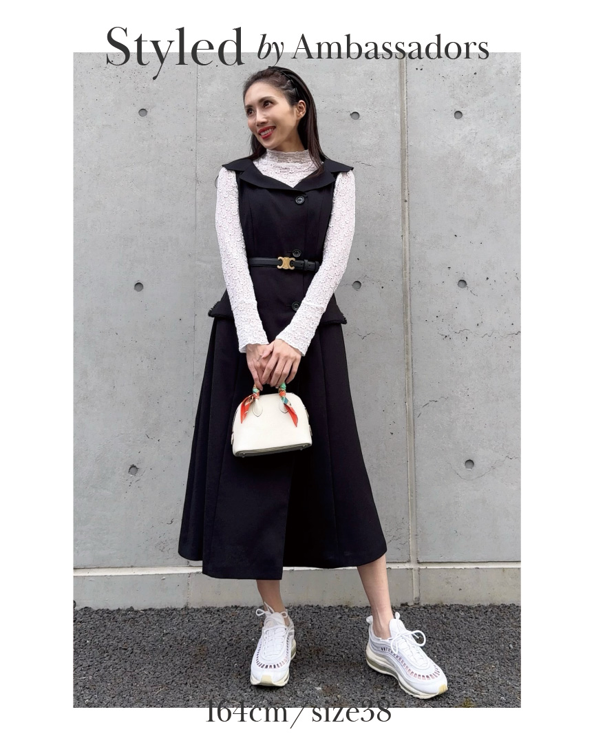 アンバサダーが着る美香さんコラボ大人のラップ風ワンピース